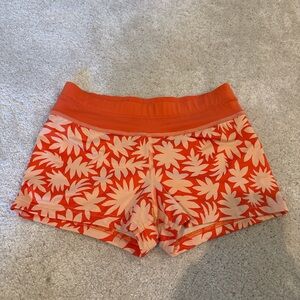 Floral Orange Women's Shorts